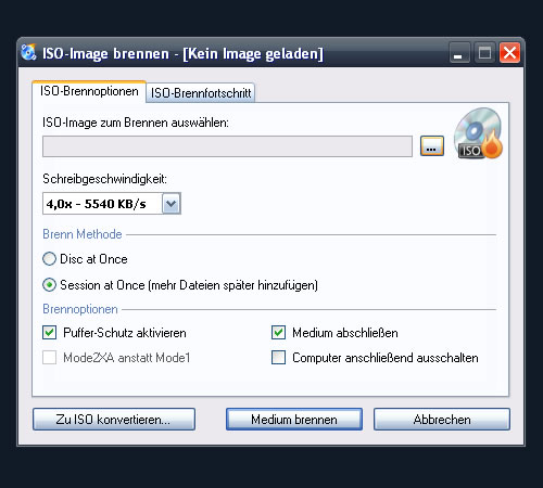 Screenshot CDBurner XP