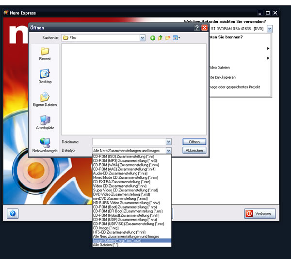 Screenshot Nero