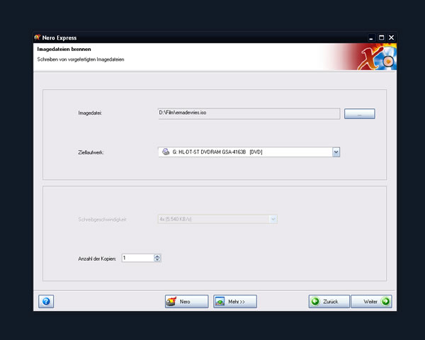 Screenshot Nero