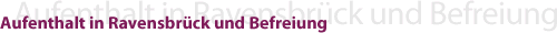 Aufenthalt in Ravensbrück und Befreiung